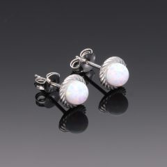 Gömb Opál bedugós fülbevaló