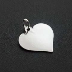 Gravírozható szív lapmedál (20mm)