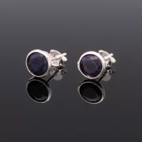 Kör Zafír fülbevaló 7 vagy 8mm