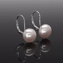 Patetnzáras Gyöngy Fülbevaló  10 mm-Rózsaszín