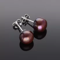 Bedugós Gyöngy Fülbevaló, 10 mm-Bronz