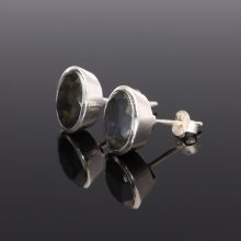 Fazettált Labradorit fülbevaló-Ovál