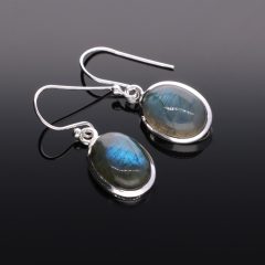 Kicsi ovál Labradorit fülbevaló