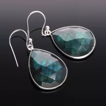 Nagy csepp Labradorit fülbevaló