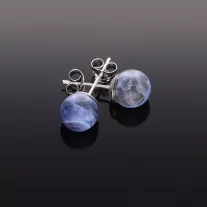 Szodalit gömb bedugós fülbevaló