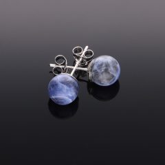 Szodalit gömb bedugós fülbevaló