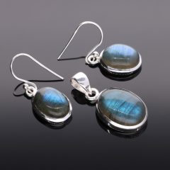 Ovál Labradorit szett 