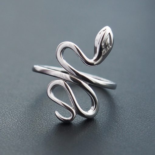 Fényes hullám ezüst gyűrű