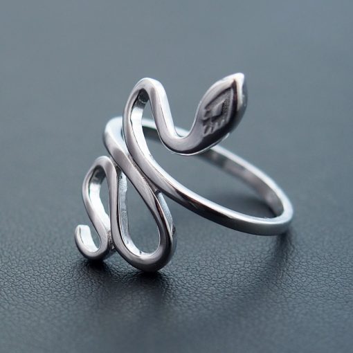 Fényes hullám ezüst gyűrű