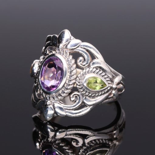 Díszes Ametiszt köves gyűrű