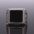 Ónix köves férfi pecsétgyűrű-Négyzet