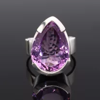  Fazettált Ametiszt ÉKKŐ gyűrű-CSEPP