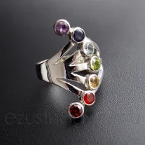 Csakra Ezüst Gyűrű Legyező