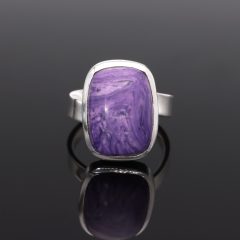 Csaroit köves ezüst gyűrű - szögletes