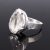 Fazettált Hegyikristály Ezüst Gyűrű-Csepp