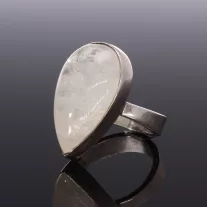 Holdkő ezüst gyűrű csepp 52-es