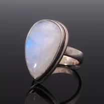 Holdkő ezüst gyűrű csepp