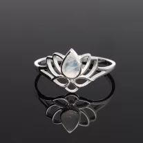 Lótusz Holdkő gyűrű 