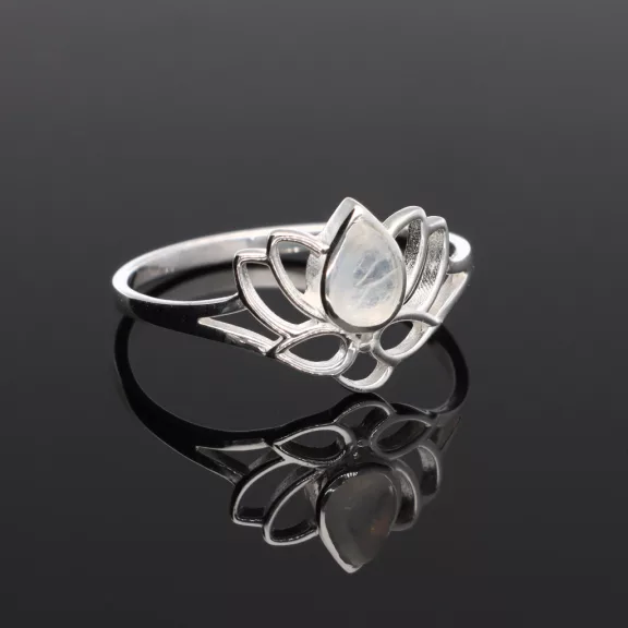 Lótusz Holdkő gyűrű 