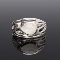 Csepp Holdkő modern Ezüst gyűrű