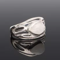 Csepp Holdkő modern Ezüst gyűrű