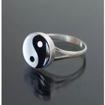 Jin Jang ezüst gyűrű