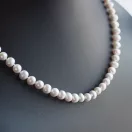 Édesvízi Tenyésztett Gyöngysor Díszes zárszerkezettel - 8mm Fehér -Gyöngyház