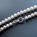 Édesvízi Tenyésztett Gyöngysor Díszes zárszerkezettel - 8mm Fehér -Gyöngyház