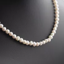  Tenyésztett Gyöngysor -7 mm fehér 