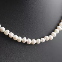  Tenyésztett Gyöngysor -7 mm fehér 