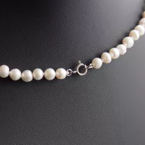  Tenyésztett Gyöngysor -7 mm fehér 