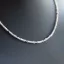 Félmerev Tenyésztett Gyöngysor Ezüst golyókkal - 3,5 mm