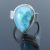 Larimar ezüst gyűrű csepp