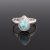 Csepp Larimar ezüst gyűrű díszes foglalattal