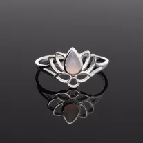 Lótusz Rózsakvarc gyűrű 