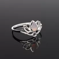 Lótusz Rózsakvarc gyűrű 