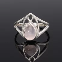 "Tündér" ezüst gyűrű - Rózsakvarc