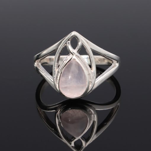 "Tündér" ezüst gyűrű - Rózsakvarc