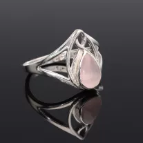 "Tündér" ezüst gyűrű - Rózsakvarc