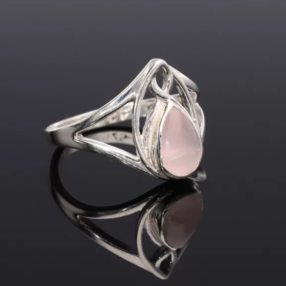 "Tündér" ezüst gyűrű - Rózsakvarc