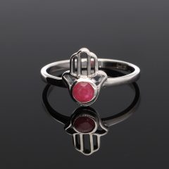 Hamsa Rubin gyűrű 