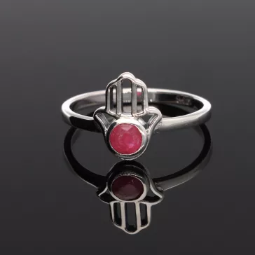 Hamsa Rubin gyűrű 