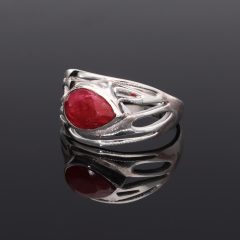 Csepp Rubin modern Ezüst gyűrű