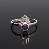 Hamsa Zafír gyűrű 