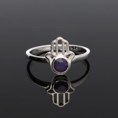 Hamsa Zafír gyűrű 