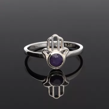 Hamsa Zafír gyűrű 
