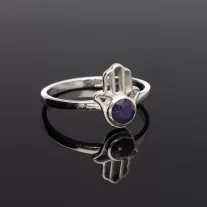 Hamsa Zafír gyűrű 