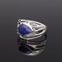 Csepp Zafír modern Ezüst gyűrű