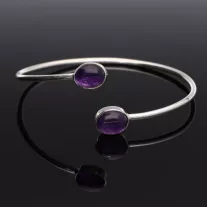 Ezüst karperec Ovál Ametiszttel