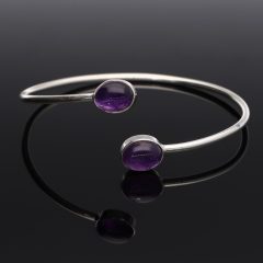 Ezüst karperec Ovál Ametiszttel